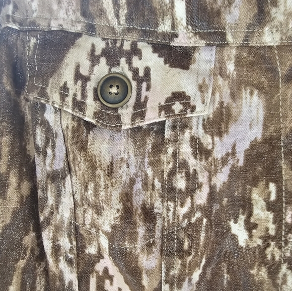 Chicos Linen Jacket Size Lg - Picture 9 of 10